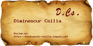 Diminescur Csilla névjegykártya